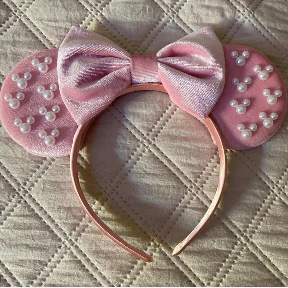Pink Pearl Embellished Kids Headband